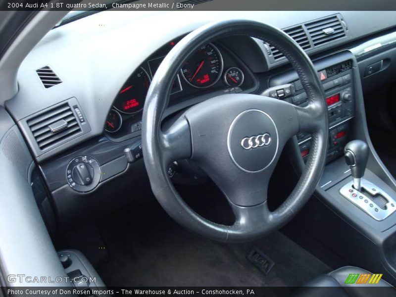 Champagne Metallic / Ebony 2004 Audi A4 1.8T quattro Sedan