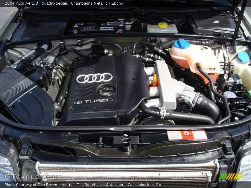 Champagne Metallic / Ebony 2004 Audi A4 1.8T quattro Sedan