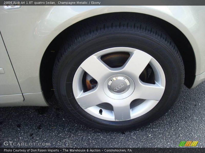 Champagne Metallic / Ebony 2004 Audi A4 1.8T quattro Sedan