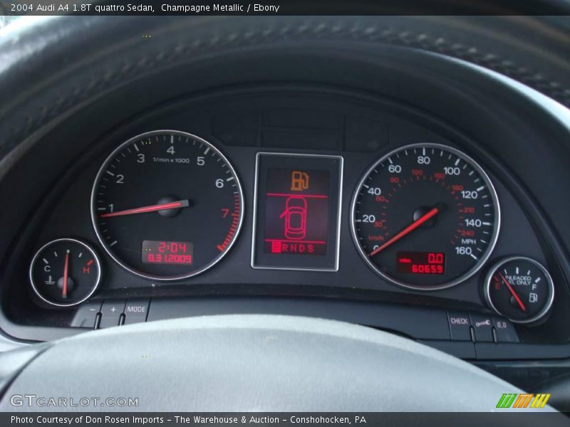 Champagne Metallic / Ebony 2004 Audi A4 1.8T quattro Sedan