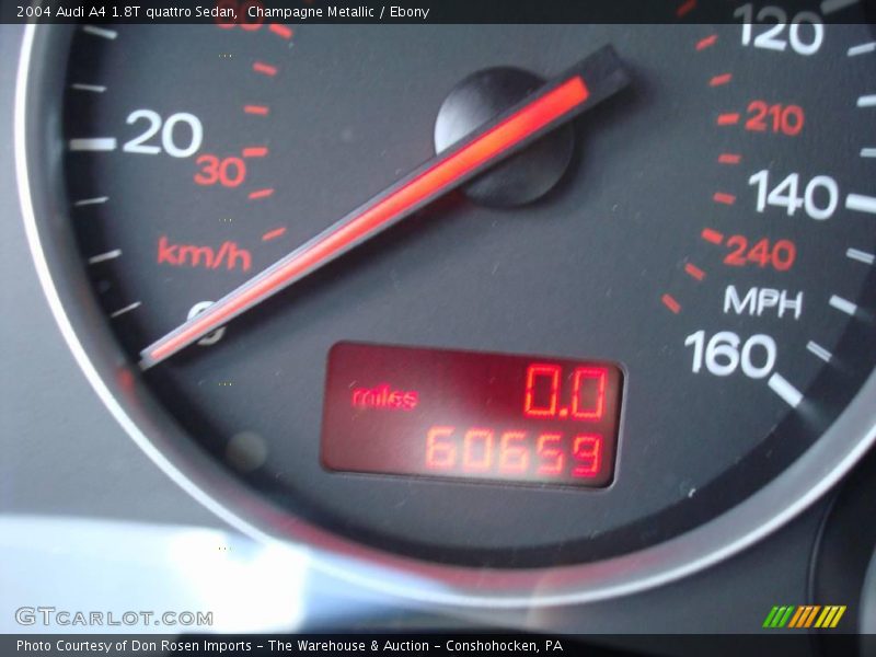 Champagne Metallic / Ebony 2004 Audi A4 1.8T quattro Sedan