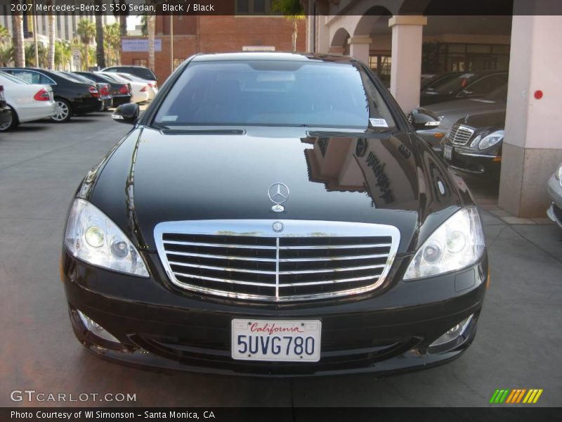 Black / Black 2007 Mercedes-Benz S 550 Sedan