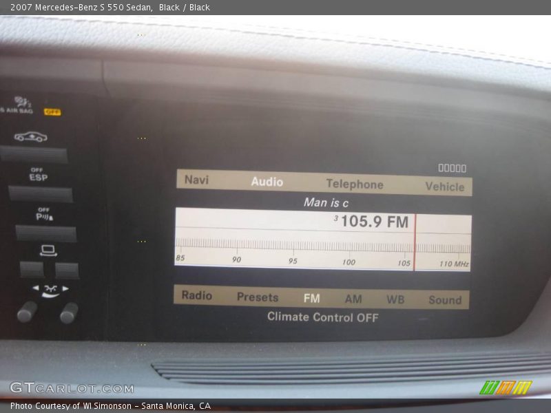 Black / Black 2007 Mercedes-Benz S 550 Sedan