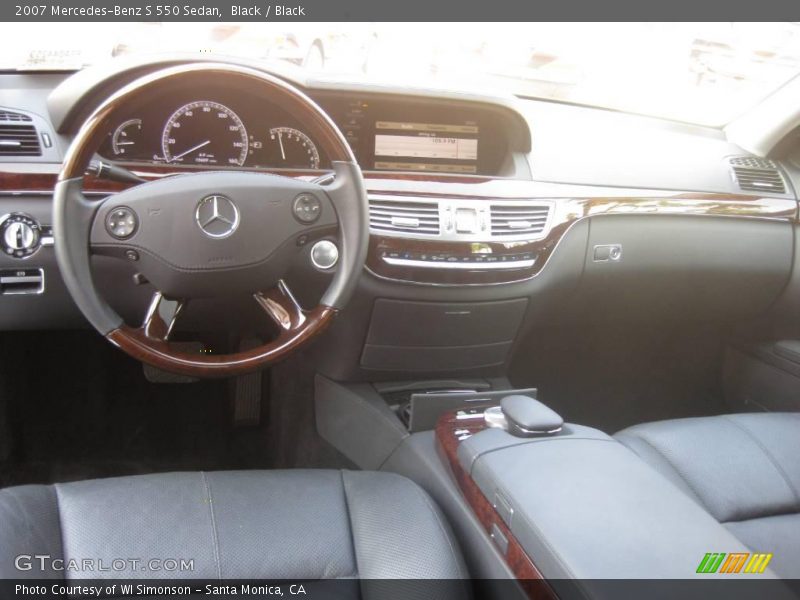 Black / Black 2007 Mercedes-Benz S 550 Sedan