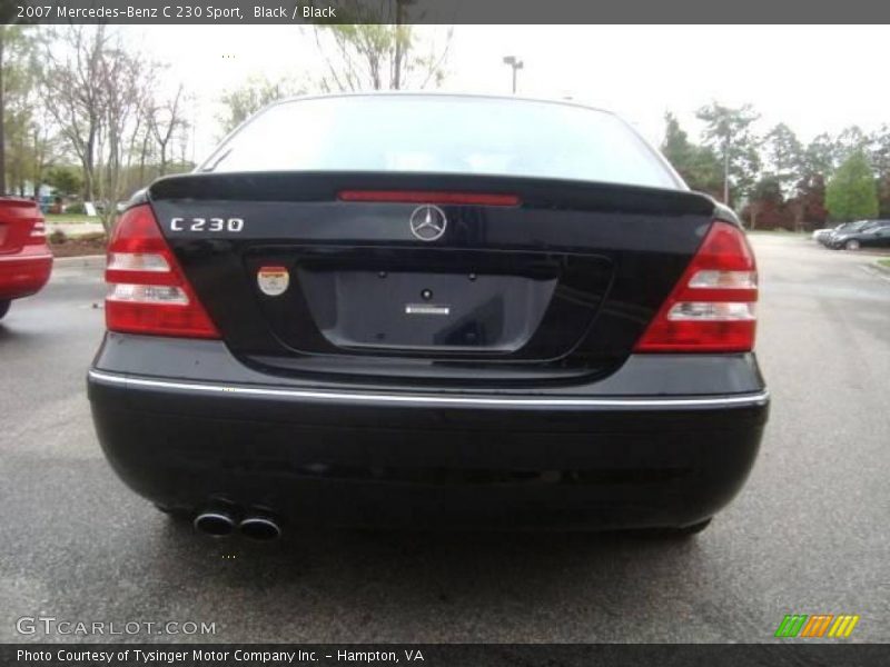 Black / Black 2007 Mercedes-Benz C 230 Sport