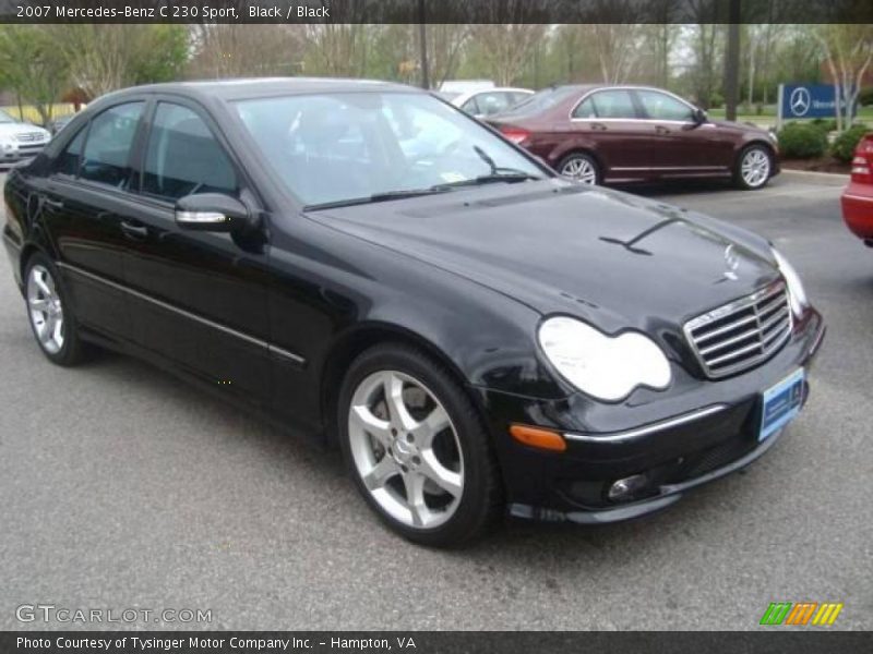 Black / Black 2007 Mercedes-Benz C 230 Sport