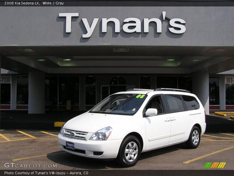 White / Gray 2008 Kia Sedona LX