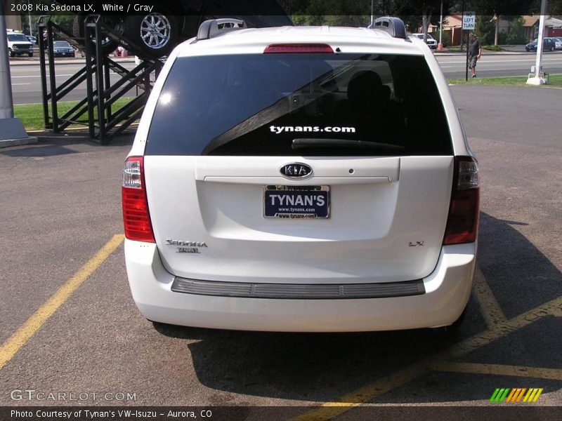 White / Gray 2008 Kia Sedona LX