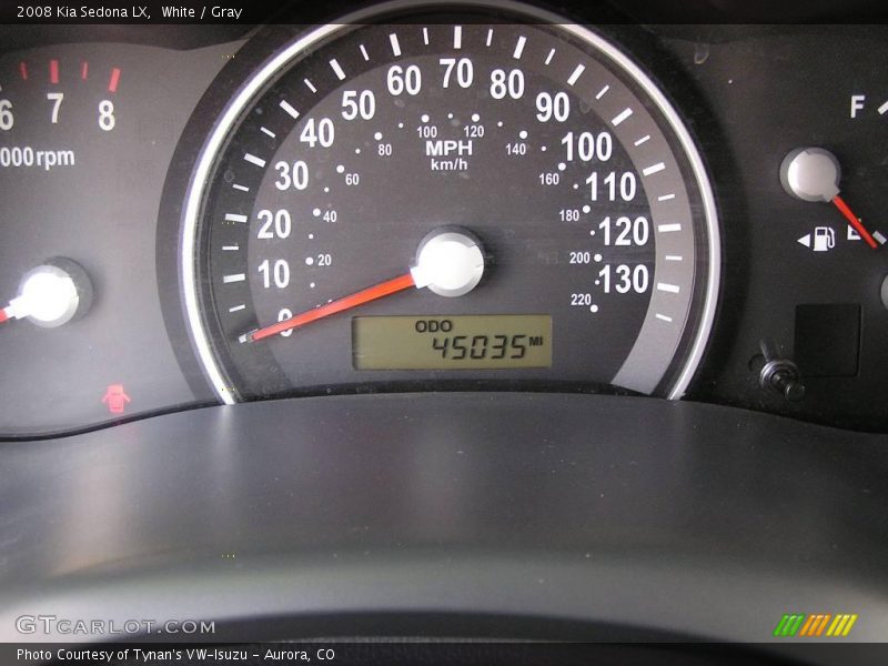 White / Gray 2008 Kia Sedona LX