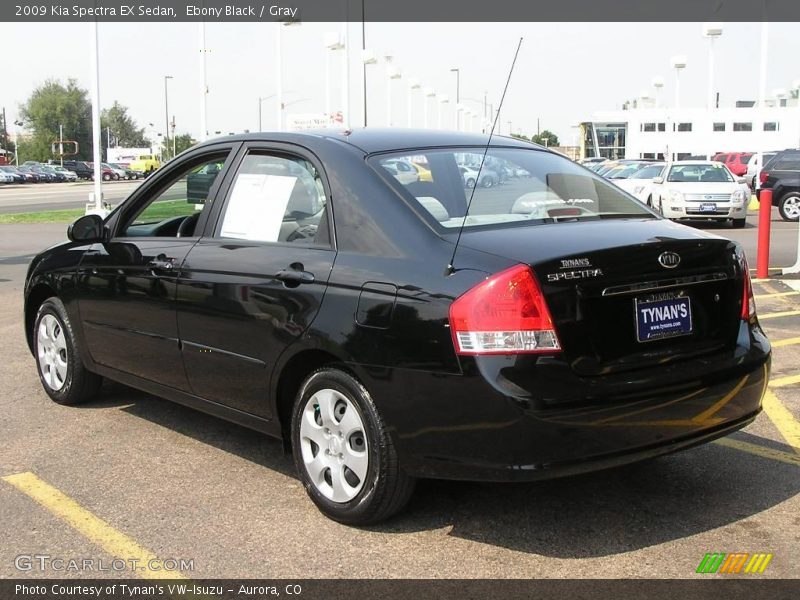 Ebony Black / Gray 2009 Kia Spectra EX Sedan