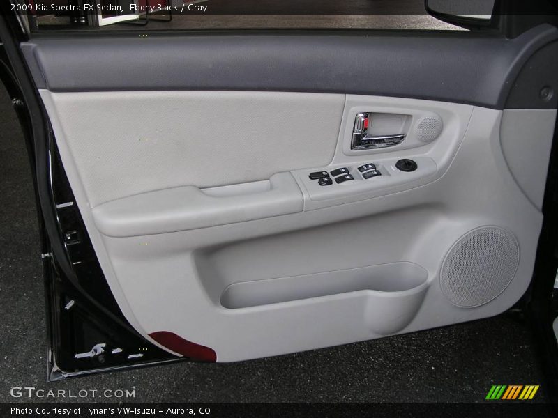 Ebony Black / Gray 2009 Kia Spectra EX Sedan