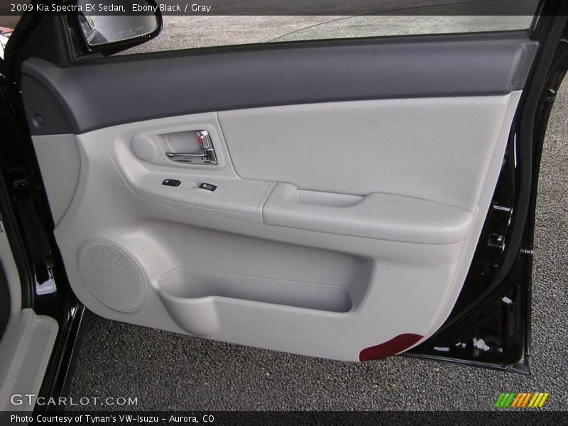 Ebony Black / Gray 2009 Kia Spectra EX Sedan