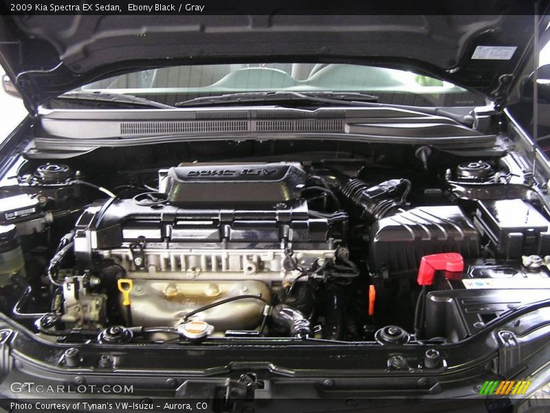 Ebony Black / Gray 2009 Kia Spectra EX Sedan