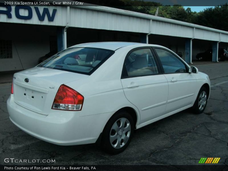 Clear White / Gray 2009 Kia Spectra LX Sedan