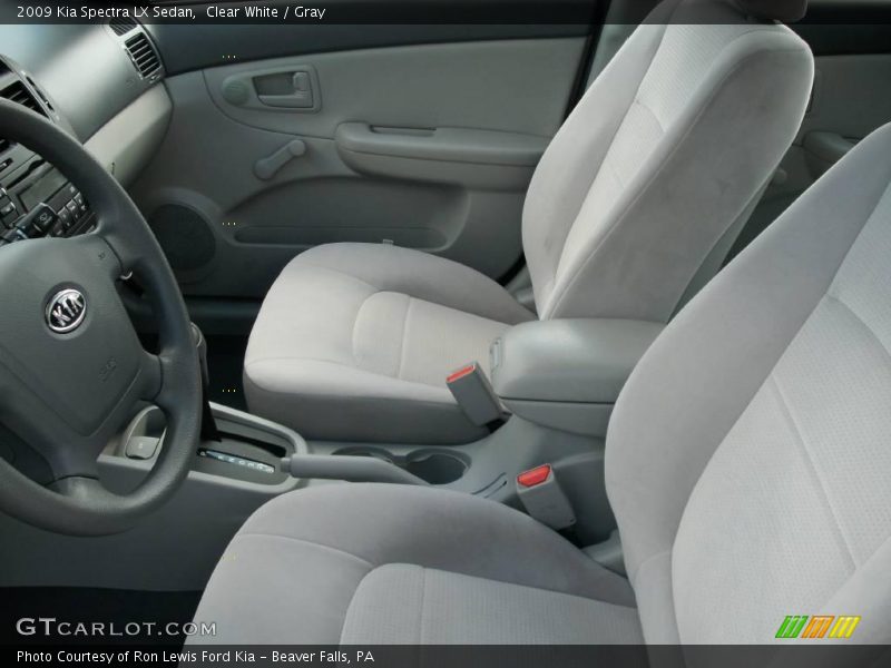 Clear White / Gray 2009 Kia Spectra LX Sedan
