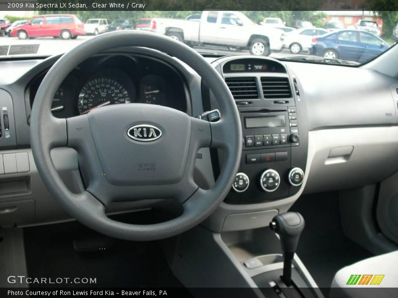 Clear White / Gray 2009 Kia Spectra LX Sedan