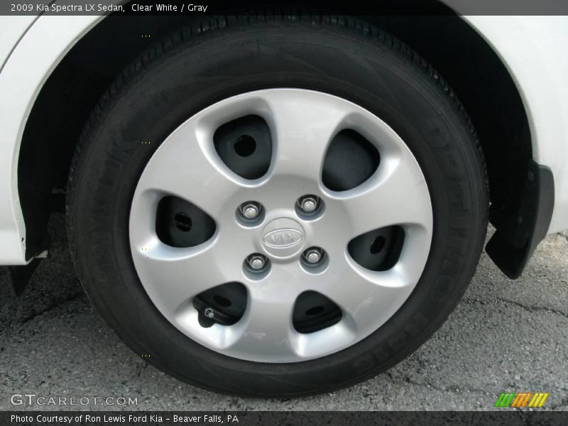 Clear White / Gray 2009 Kia Spectra LX Sedan