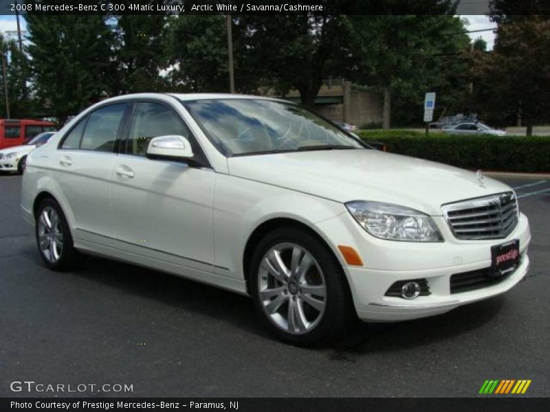 Arctic White / Savanna/Cashmere 2008 Mercedes-Benz C 300 4Matic Luxury
