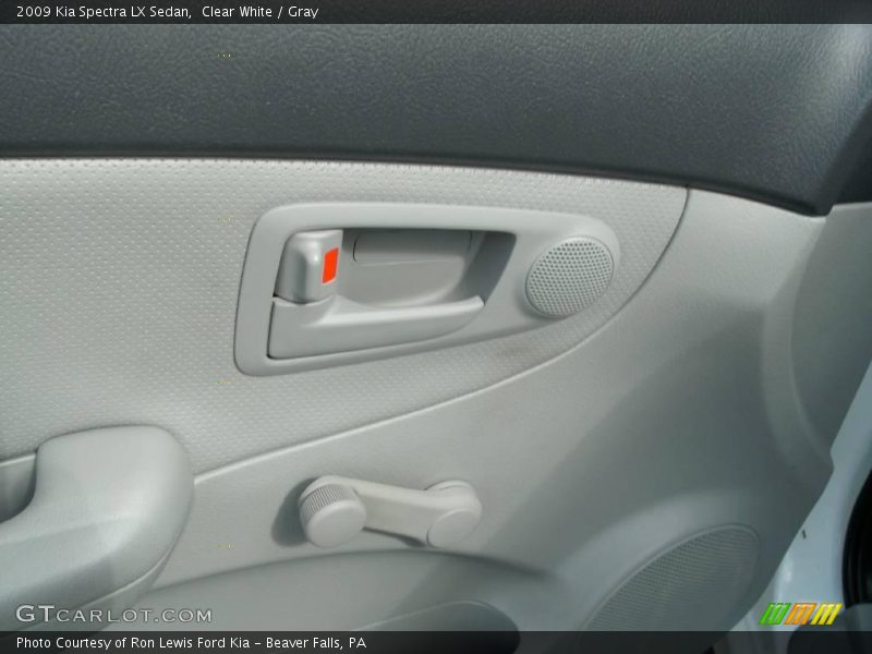 Clear White / Gray 2009 Kia Spectra LX Sedan