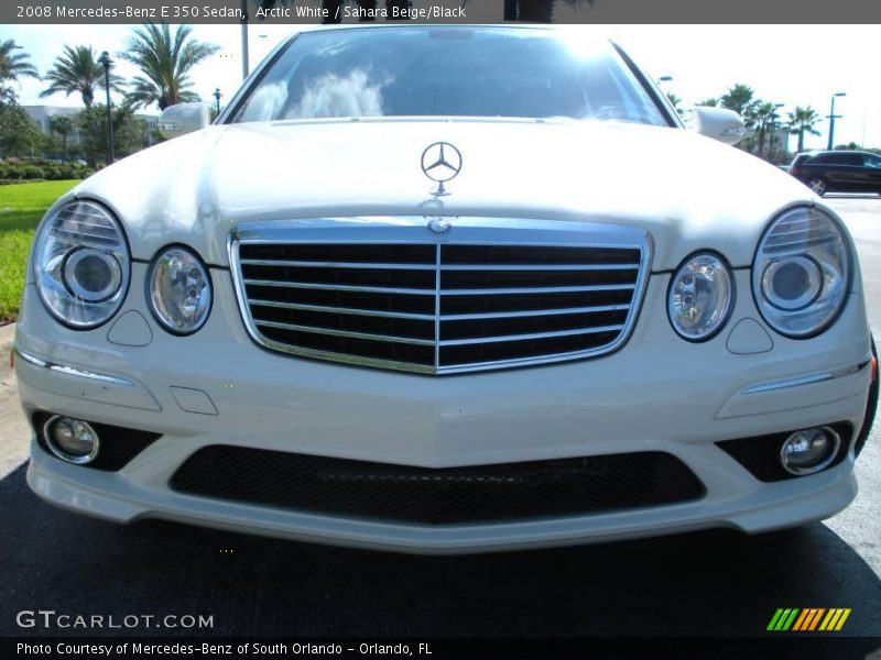 Arctic White / Sahara Beige/Black 2008 Mercedes-Benz E 350 Sedan