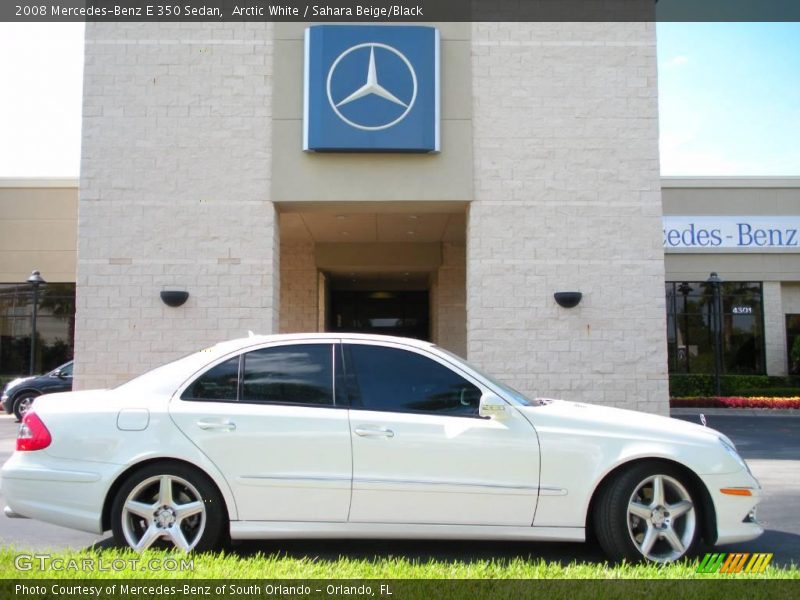 Arctic White / Sahara Beige/Black 2008 Mercedes-Benz E 350 Sedan