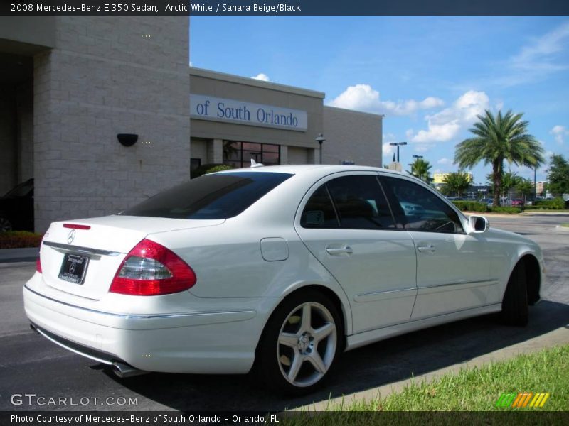 Arctic White / Sahara Beige/Black 2008 Mercedes-Benz E 350 Sedan