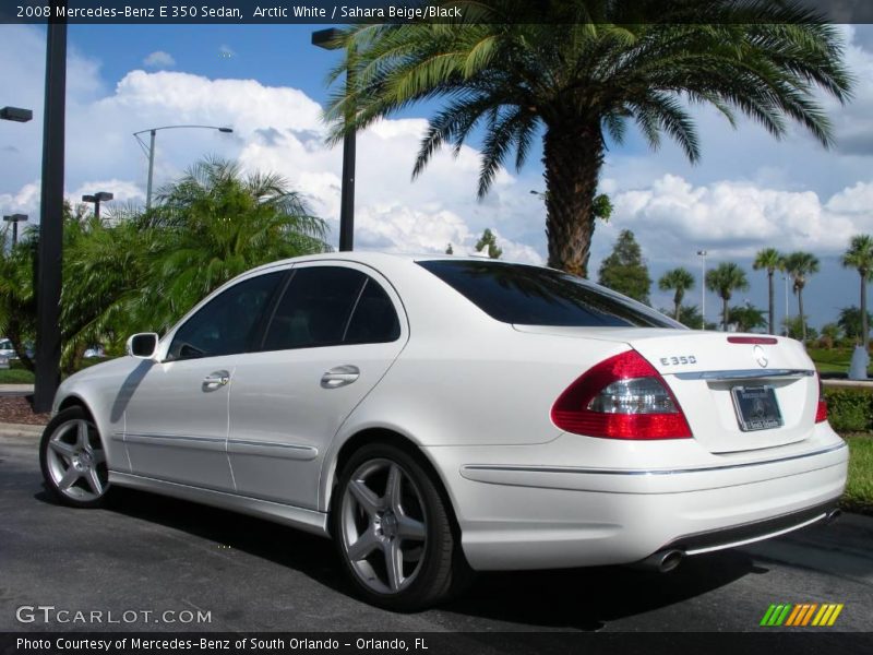 Arctic White / Sahara Beige/Black 2008 Mercedes-Benz E 350 Sedan