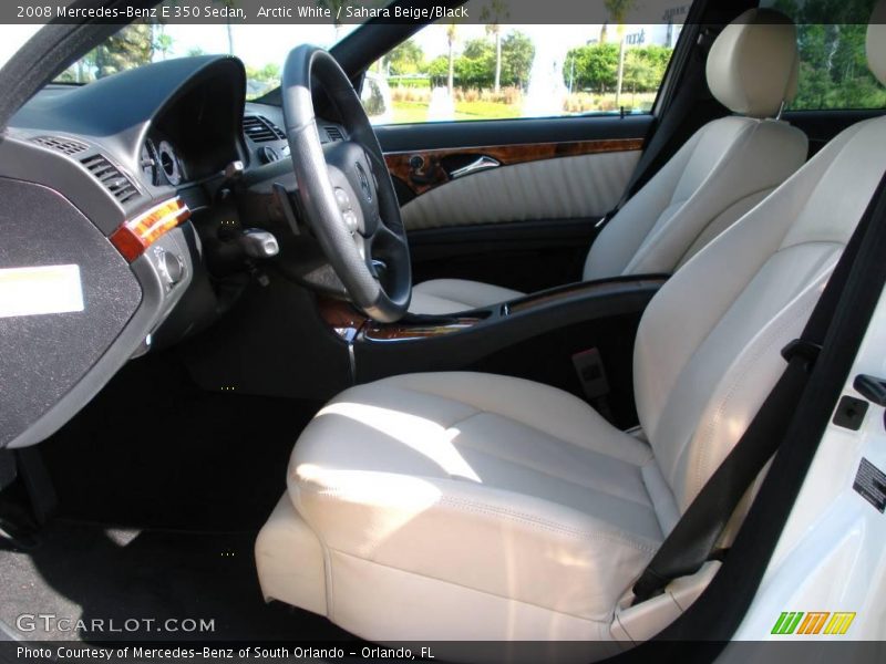 Arctic White / Sahara Beige/Black 2008 Mercedes-Benz E 350 Sedan