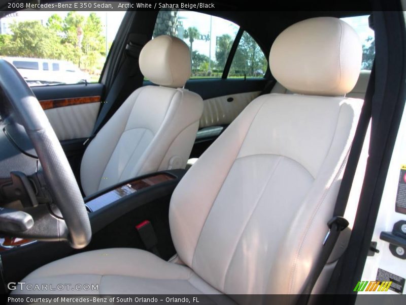 Arctic White / Sahara Beige/Black 2008 Mercedes-Benz E 350 Sedan