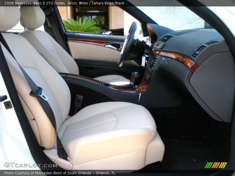 Arctic White / Sahara Beige/Black 2008 Mercedes-Benz E 350 Sedan
