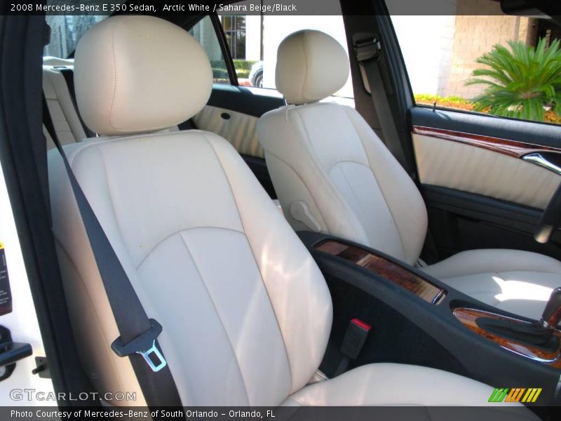 Arctic White / Sahara Beige/Black 2008 Mercedes-Benz E 350 Sedan