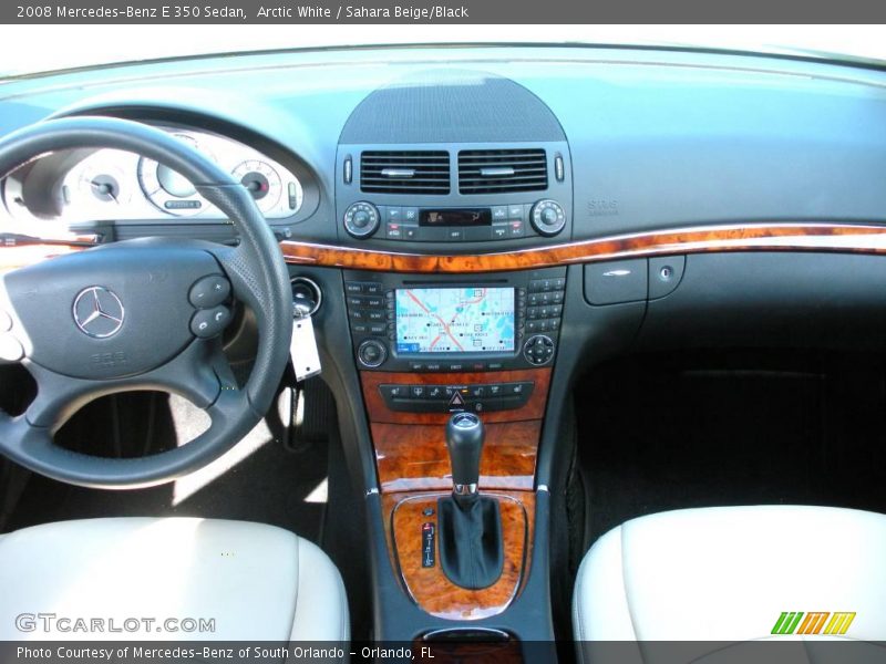 Arctic White / Sahara Beige/Black 2008 Mercedes-Benz E 350 Sedan