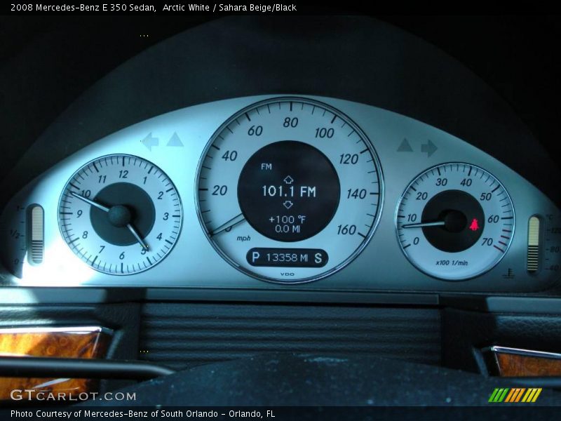 Arctic White / Sahara Beige/Black 2008 Mercedes-Benz E 350 Sedan