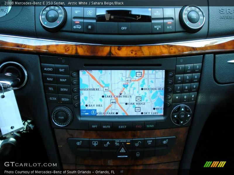 Arctic White / Sahara Beige/Black 2008 Mercedes-Benz E 350 Sedan