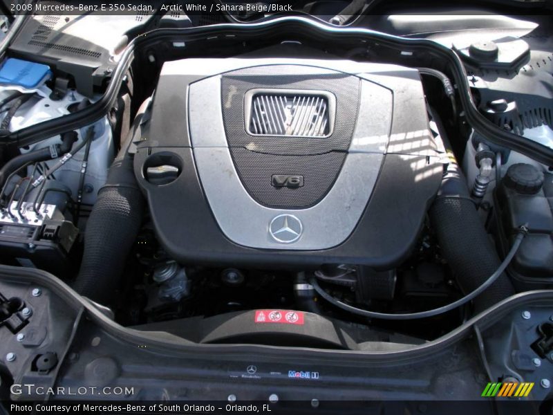Arctic White / Sahara Beige/Black 2008 Mercedes-Benz E 350 Sedan