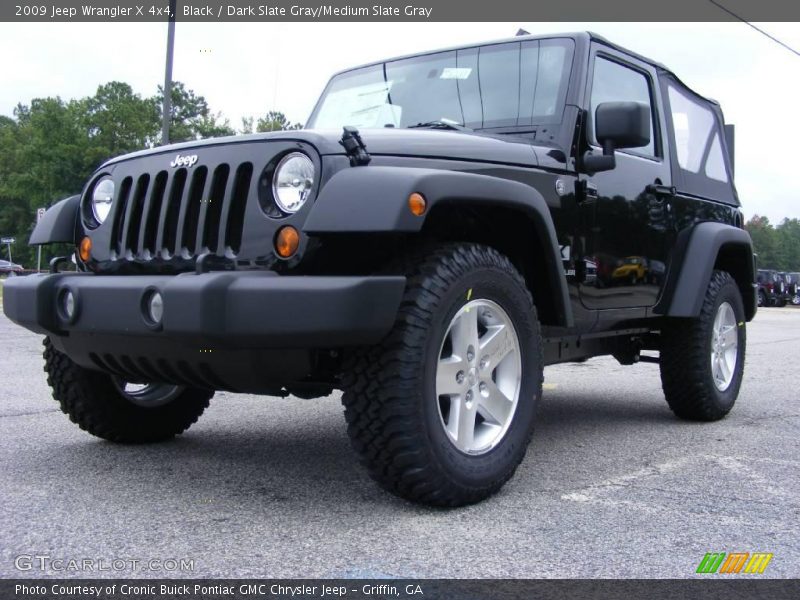 Black / Dark Slate Gray/Medium Slate Gray 2009 Jeep Wrangler X 4x4