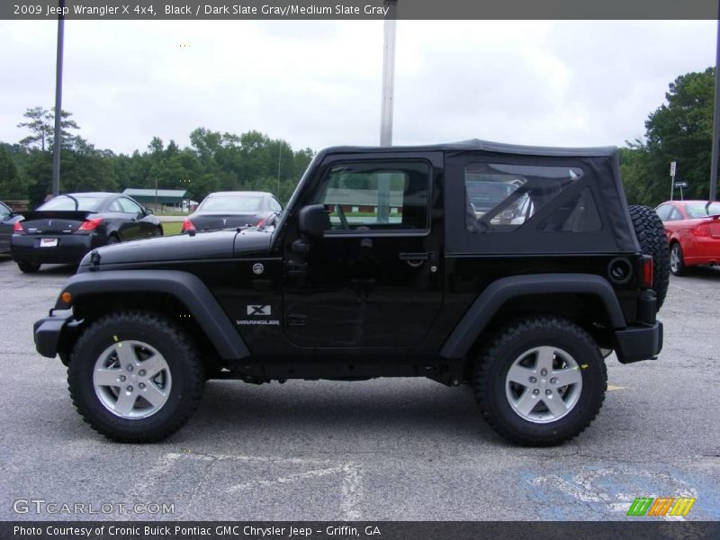 Black / Dark Slate Gray/Medium Slate Gray 2009 Jeep Wrangler X 4x4
