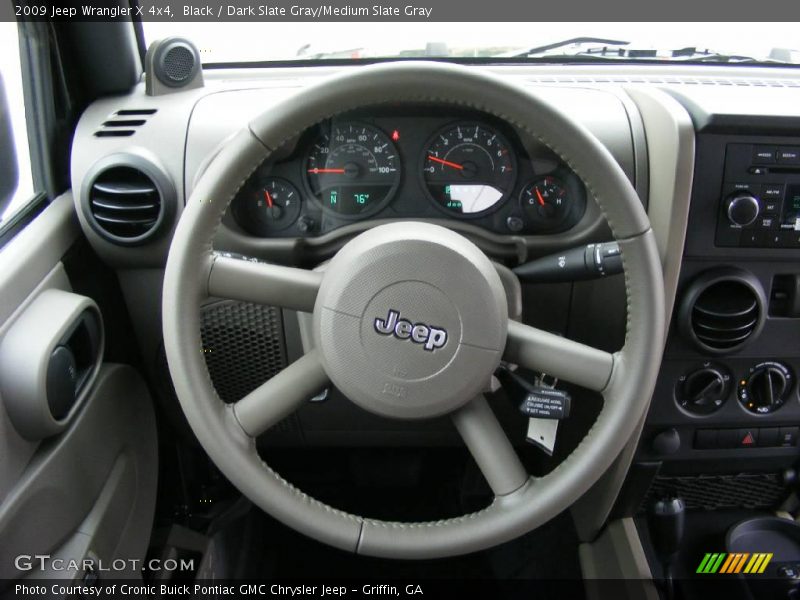 Black / Dark Slate Gray/Medium Slate Gray 2009 Jeep Wrangler X 4x4