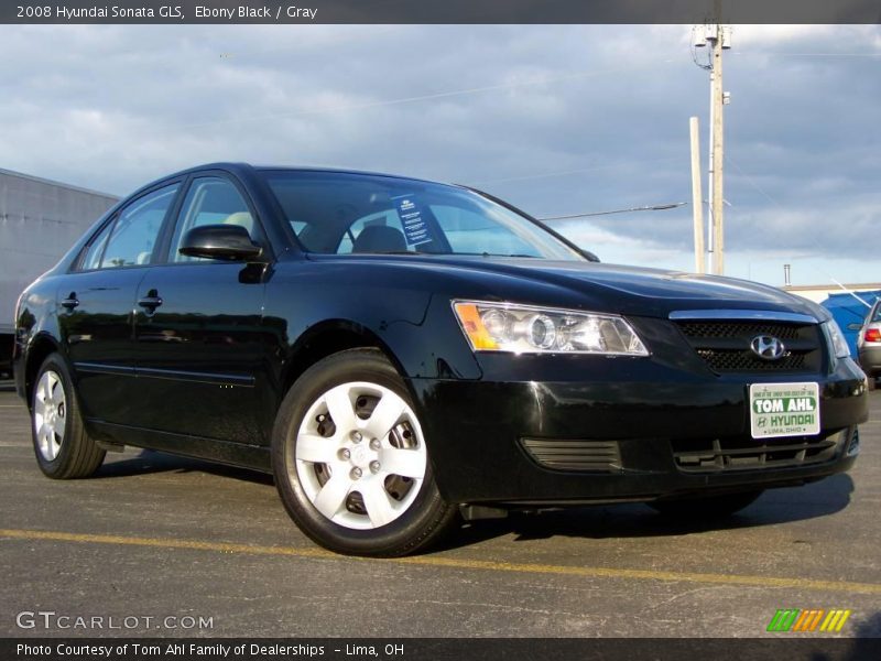 Ebony Black / Gray 2008 Hyundai Sonata GLS