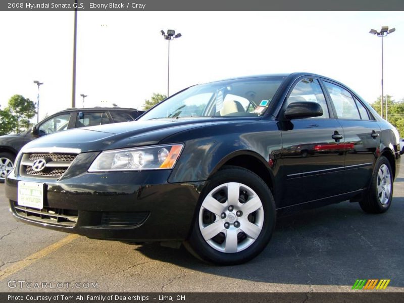 Ebony Black / Gray 2008 Hyundai Sonata GLS