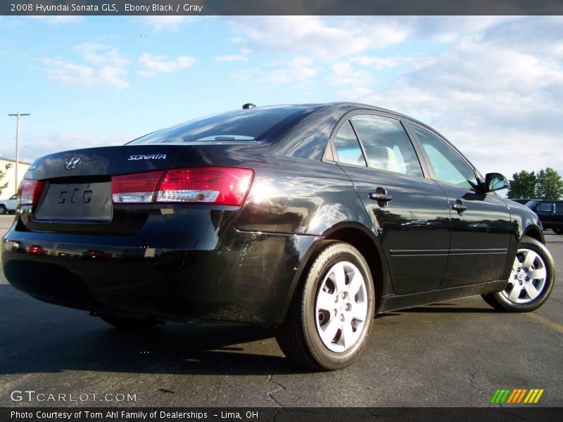 Ebony Black / Gray 2008 Hyundai Sonata GLS