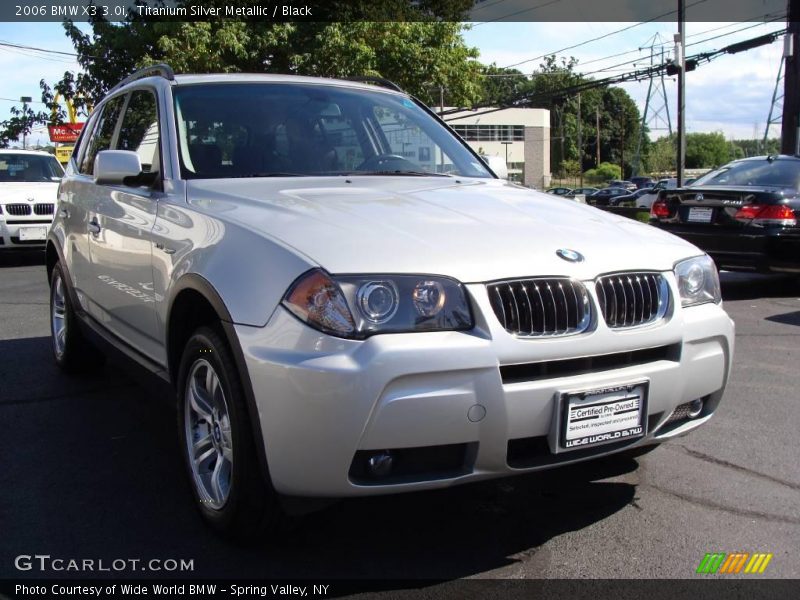 Titanium Silver Metallic / Black 2006 BMW X3 3.0i