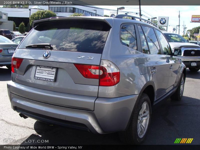 Silver Grey Metallic / Black 2006 BMW X3 3.0i