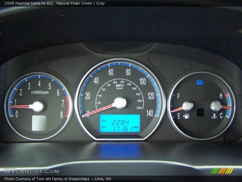 Natural Khaki Green / Gray 2008 Hyundai Santa Fe GLS