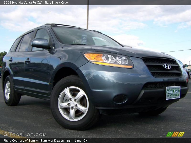 Slate Blue / Gray 2008 Hyundai Santa Fe GLS