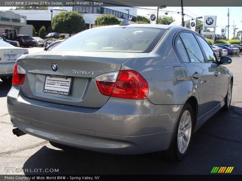 Arctic Metallic / Beige 2007 BMW 3 Series 328xi Sedan