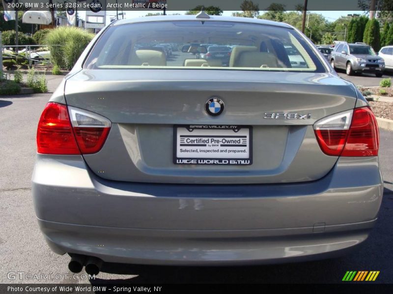 Arctic Metallic / Beige 2007 BMW 3 Series 328xi Sedan