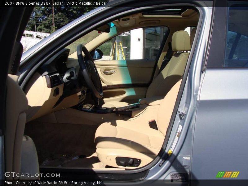 Arctic Metallic / Beige 2007 BMW 3 Series 328xi Sedan