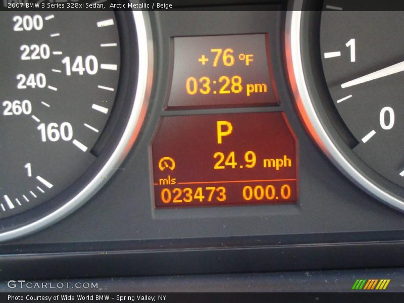 Arctic Metallic / Beige 2007 BMW 3 Series 328xi Sedan