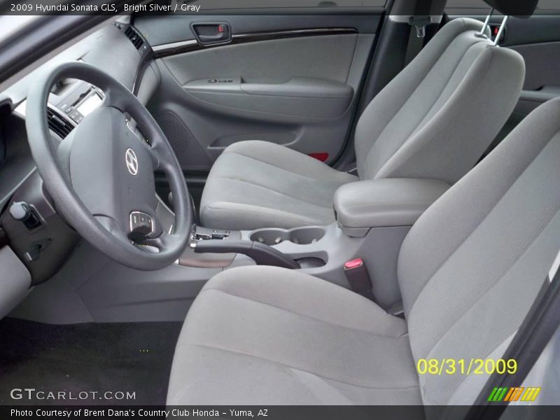 Bright Silver / Gray 2009 Hyundai Sonata GLS